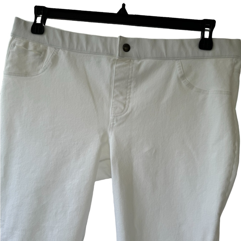 ZEZA B cotton denim leggings with raw hem